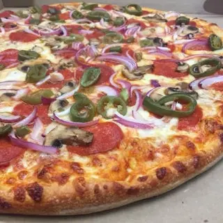 Gusto's special pizza